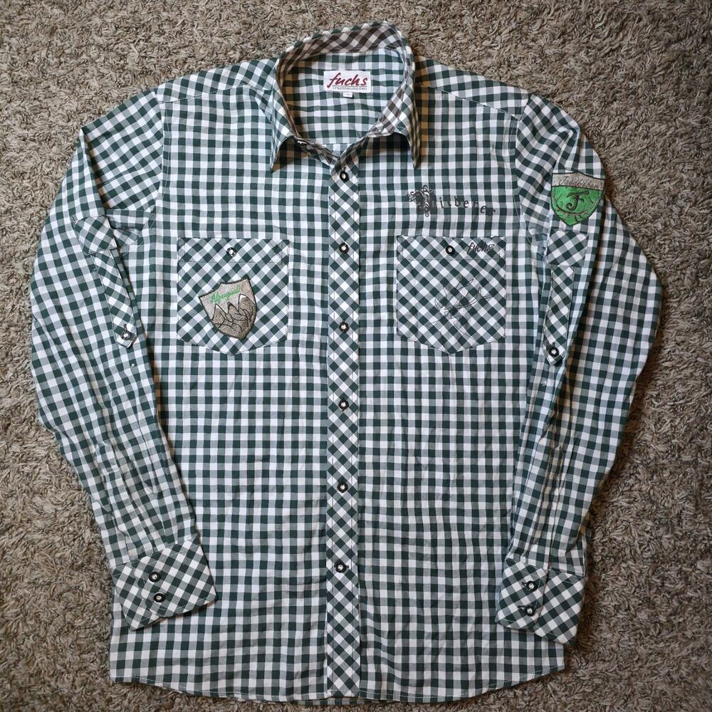 Fuchs Trachtenmoden Bavarian Men's Small Green Oktoberfest Jagdfeiber Alpengaudi